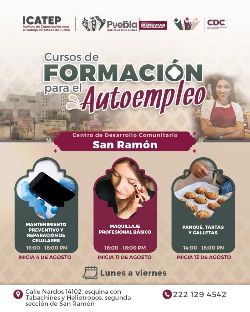 Con estas acciones, el Gobierno de la Ciudad refrenda su compromiso con la capacitación, el autoempleo y el desarrollo personal y profesional de las y los poblanos.