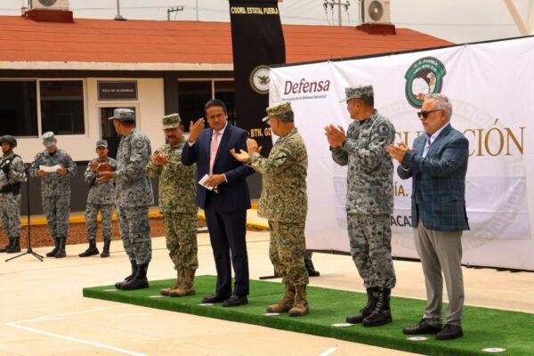 Fue inaugurada una nueva base de la Guardia Nacional en Chignahuapan, Puebla, gracias a la colaboración entre los municipios de Chignahuapan y Zacatlán. Foto: 24 Horas Puebla