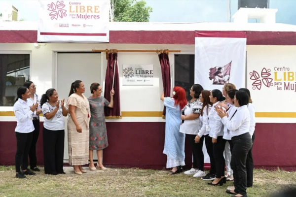 Claudia Sheinbaum inaugura Centro Libre para las Mujeres en Calakmul.