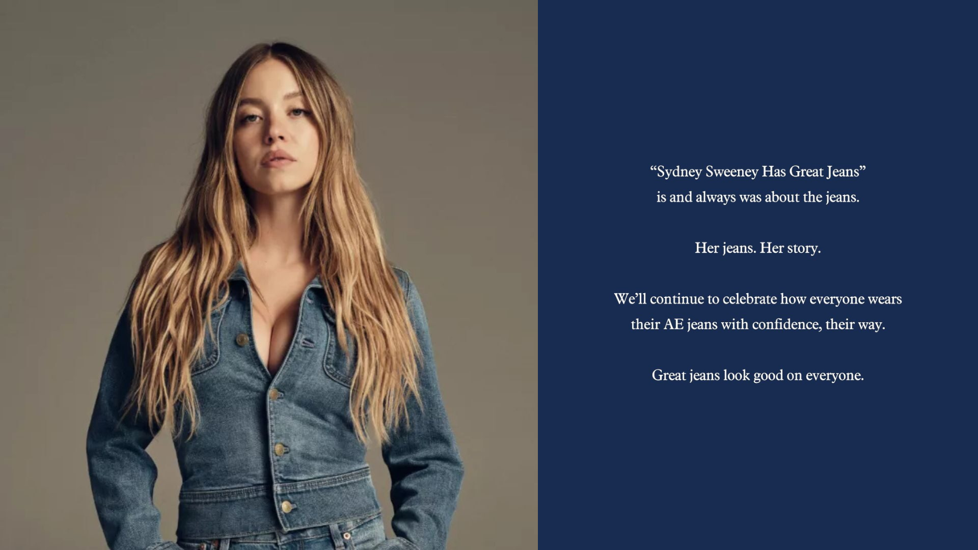 American Eagle responde a polémica por campaña con Sydney Sweeney. Foto: Libertad Digital / @Americaneagle