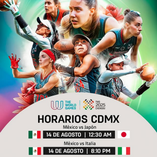 La selección mexicana femenil de flag football inicia su defensa del título en los World Games este 14 de agosto en Chengdu, China.