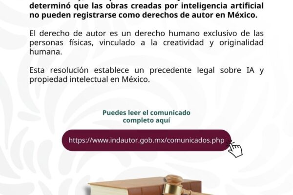 La SCJN determinó que las obras creadas con inteligencia artificial