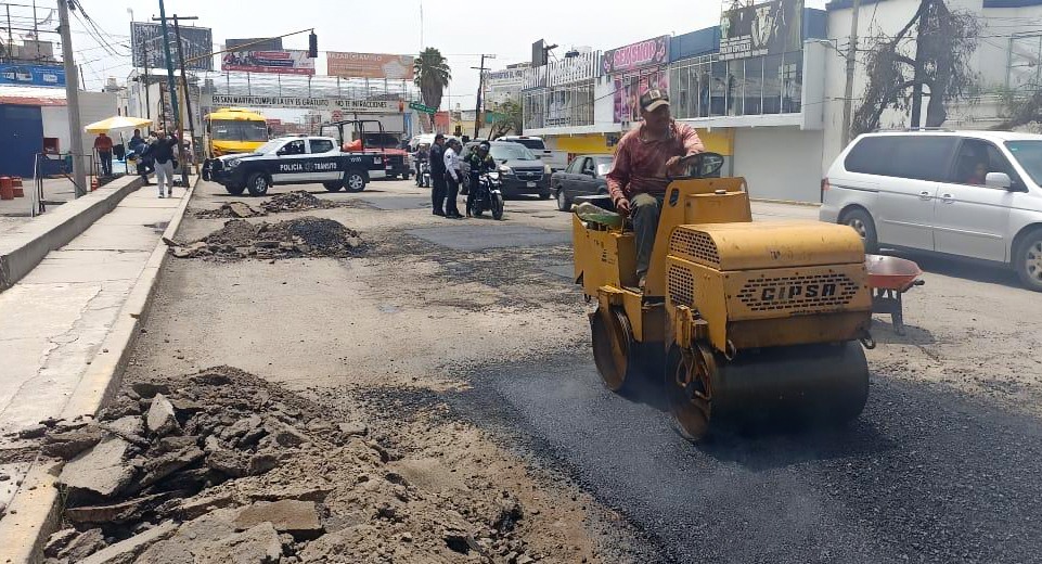 Más de 1000 m2 de vialidades fueron rehabilitados en Texmelucan.