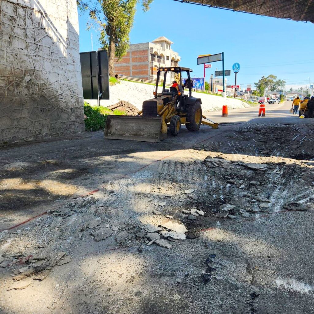 Más de 1000 m2 de vialidades fueron rehabilitados en Texmelucan.