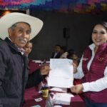 Tonantzin Fernández durante la novena edición del Miércoles Ciudadano "Escuchando a Cholula"