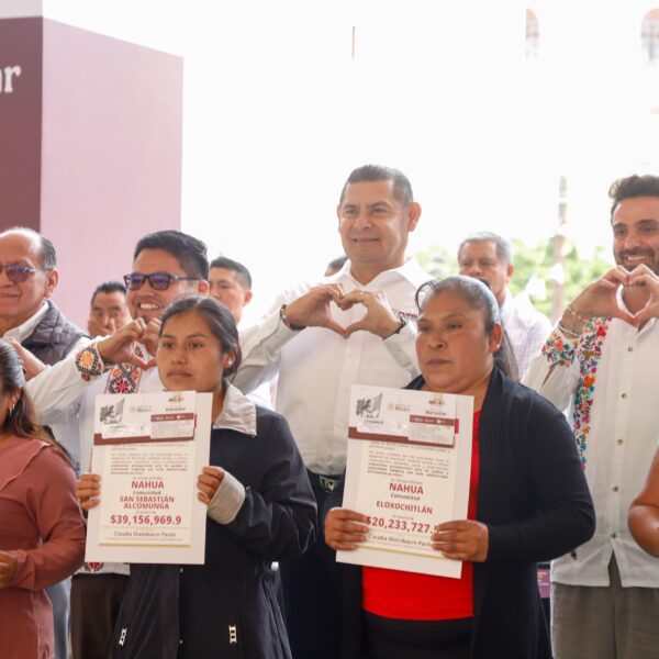 El gobernador Alejandro Armenta al anunciar que este año se destinarán más de mil millones de pesos para la ejecución de 4 mil 500 proyectos en todo el estado