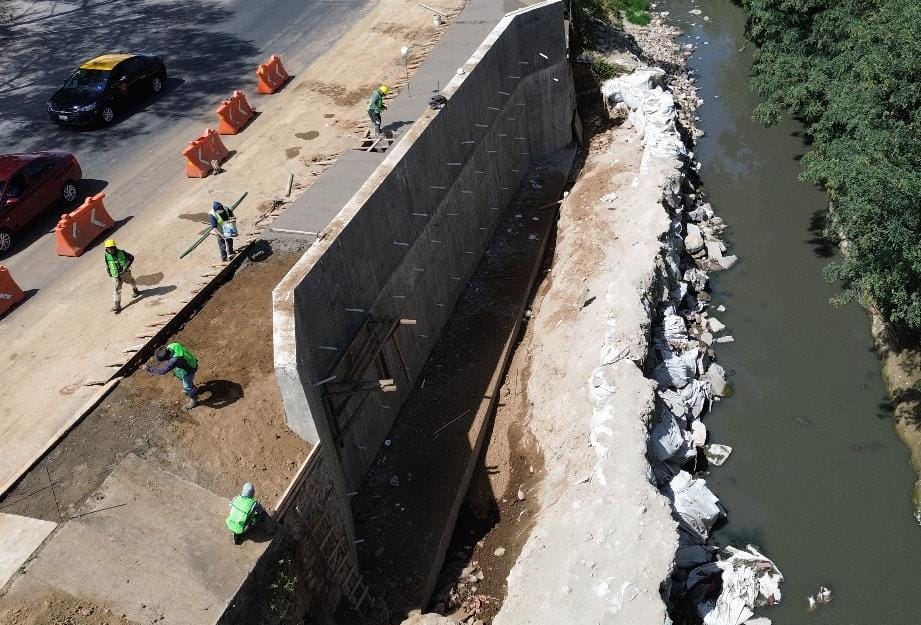 El Gobierno de la Ciudad construye un muro de contención en San Luis Gonzaga para proteger a más de 7 mil habitantes ante el riesgo de deslizamientos y crecidas del Río Alseseca.