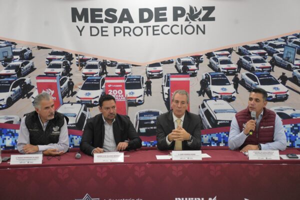 El alcalde Pepe Chedraui presentó los avances en seguridad alcanzados en Puebla capital.