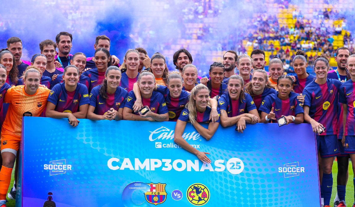 El Barcelona Femenil derrotó 2-1 al América en el Estadio Ciudad de los Deportes, en un amistoso del Campeonas Tour 2025 que reunió a más de 25 mil aficionados. Foto: ESTO.