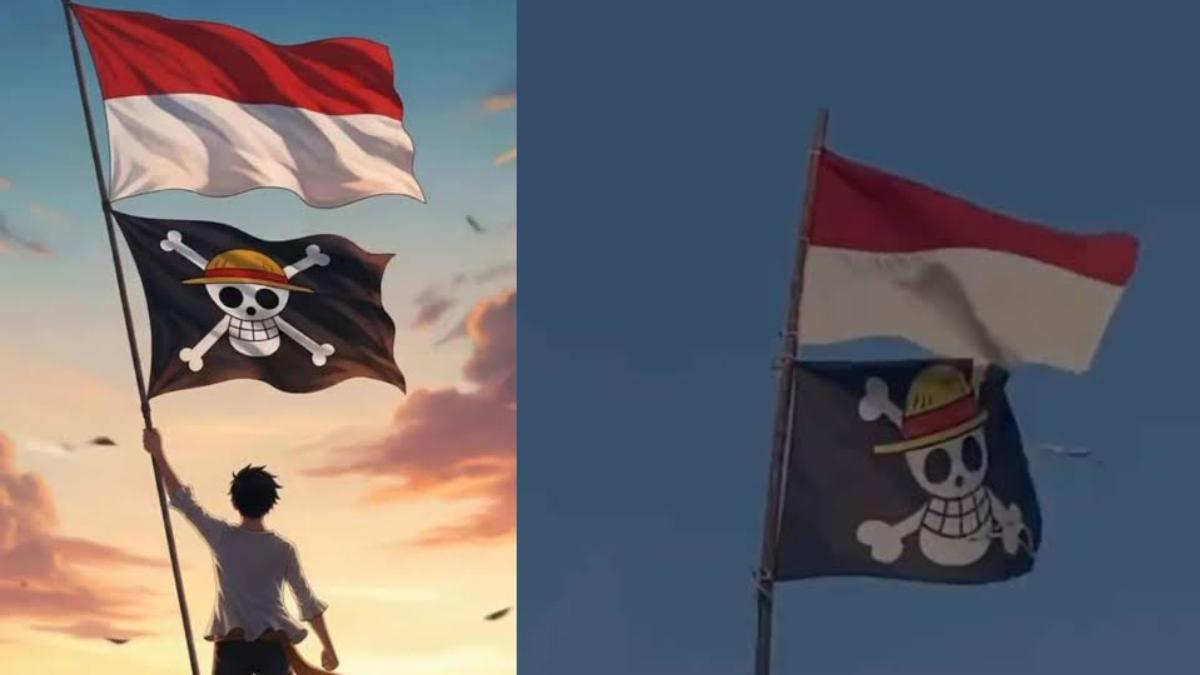 En Indonesia, la Jolly Roger de Monkey D. Luffy, ha pasado de los camiones a las calles, donde estudiantes, trabajadores y activistas la han convertido en símbolo de resistencia frente a medidas gubernamentales cuestionadas. Foto: Mathrubhumi.