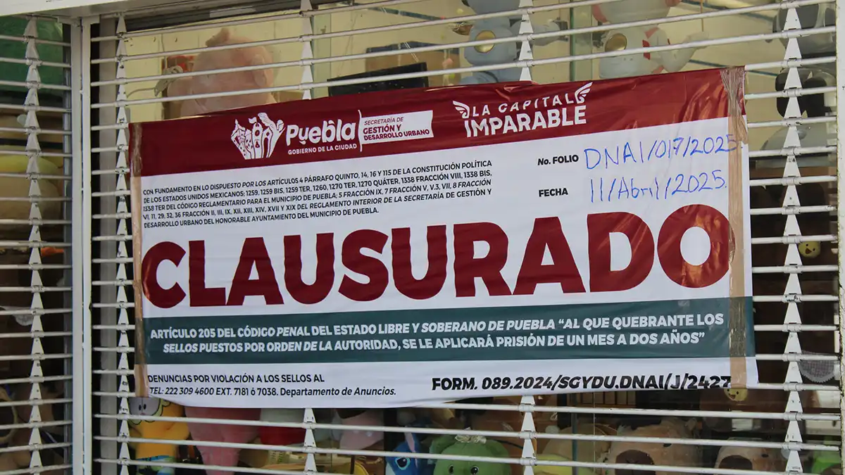 Operativo en tienda china de la 9 Oriente busca frenar el contrabando en Puebla