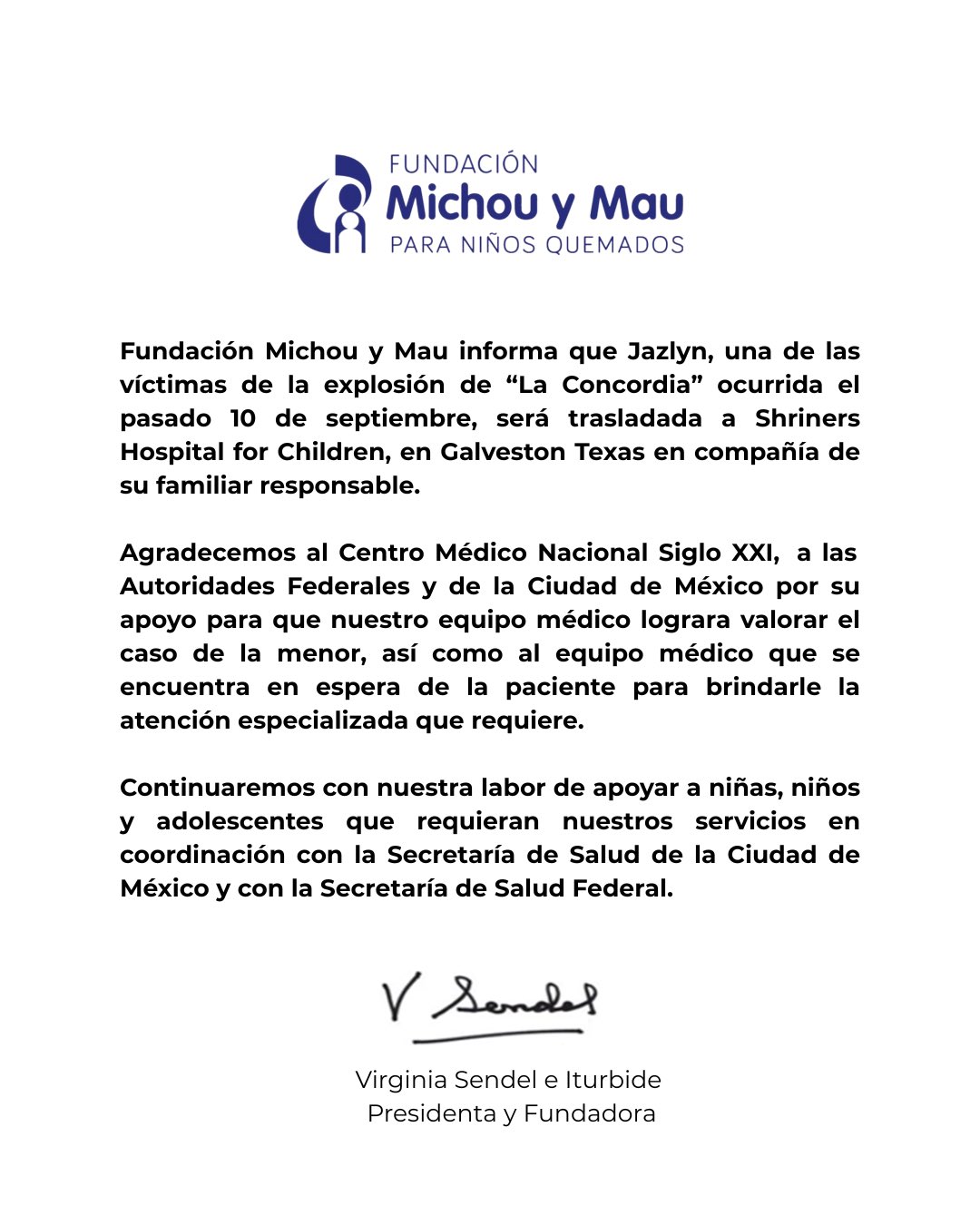 Trasladan a Texas a bebé resguardada por su abuela en explosión de Iztapalapa