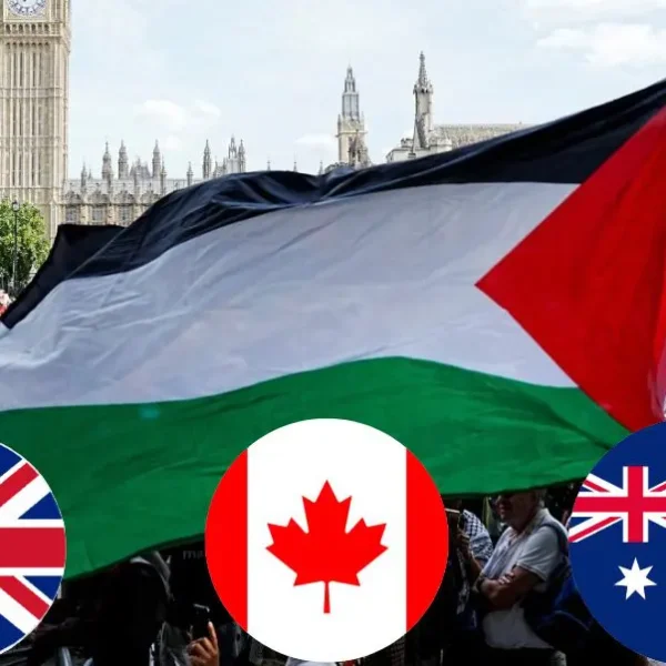 El Reino Unido, Canadá y Australia anunciaron en la víspera de la Asamblea General de la ONU el reconocimiento oficial del Estado palestino. Imagen: Tribuna de México.