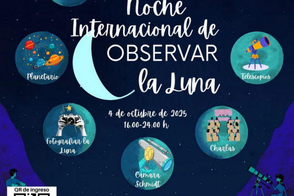 El INAOE se suma a la Noche Internacional de Observación de la Luna 2025 el 4 de octubre en Santa María Tonantzintla, Puebla. Imagen: INAOEP.mx