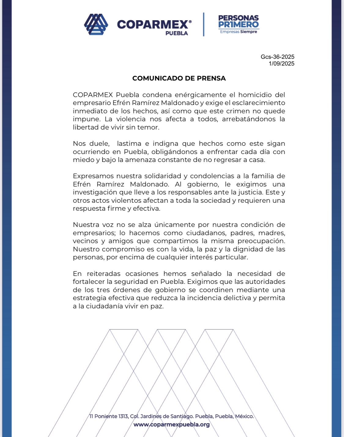 Exigencia de justicia
