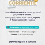 El Sistema Operador de Agua Potable y Alcantarillado de San Pedro Cholula mantiene vigente el programa “Pon tu cuenta al corriente”, que ofrece a los usuarios la posibilidad de acceder a descuentos en multas y recargos para regularizar su servicio.