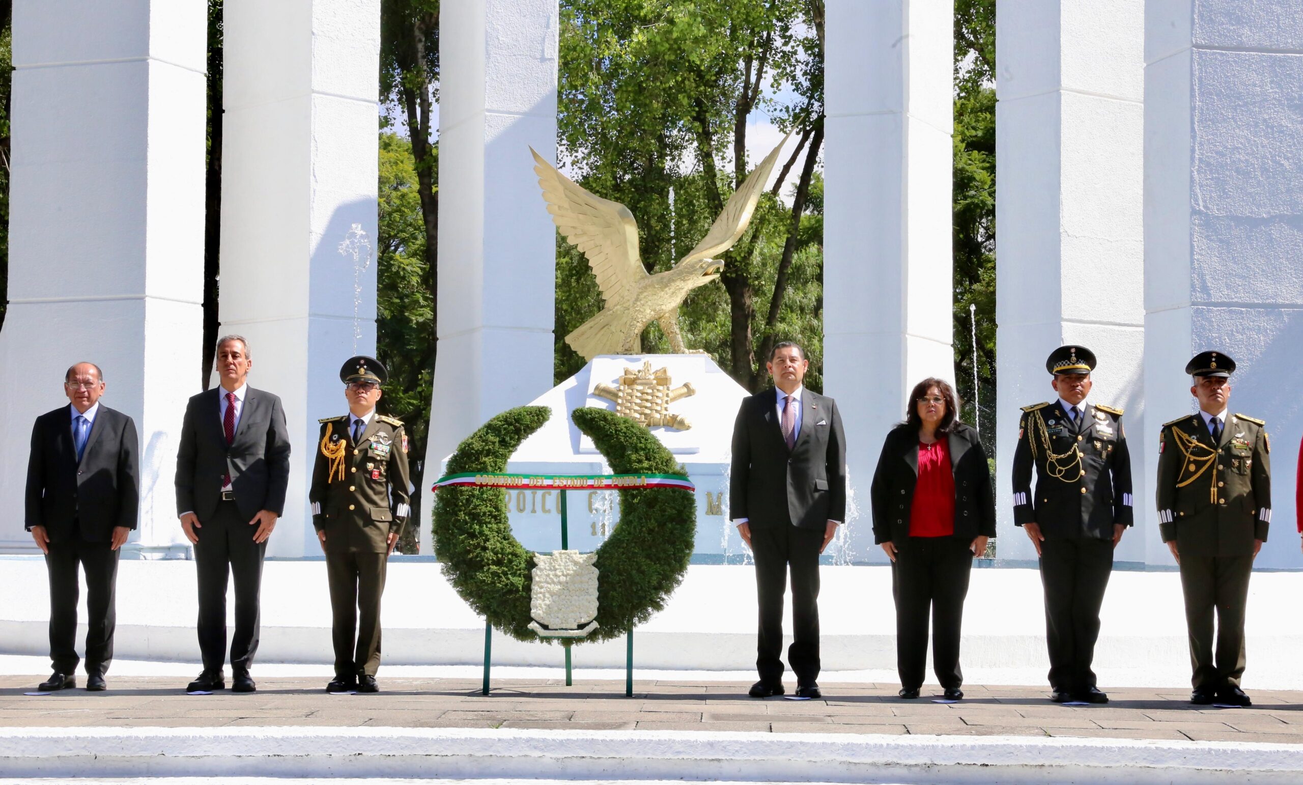 Con un acto solemne en el monumento del Bulevar 5 de Mayo, el Gobierno de Puebla conmemoró el 178 aniversario de la Gesta Heroica de los Niños Héroes.