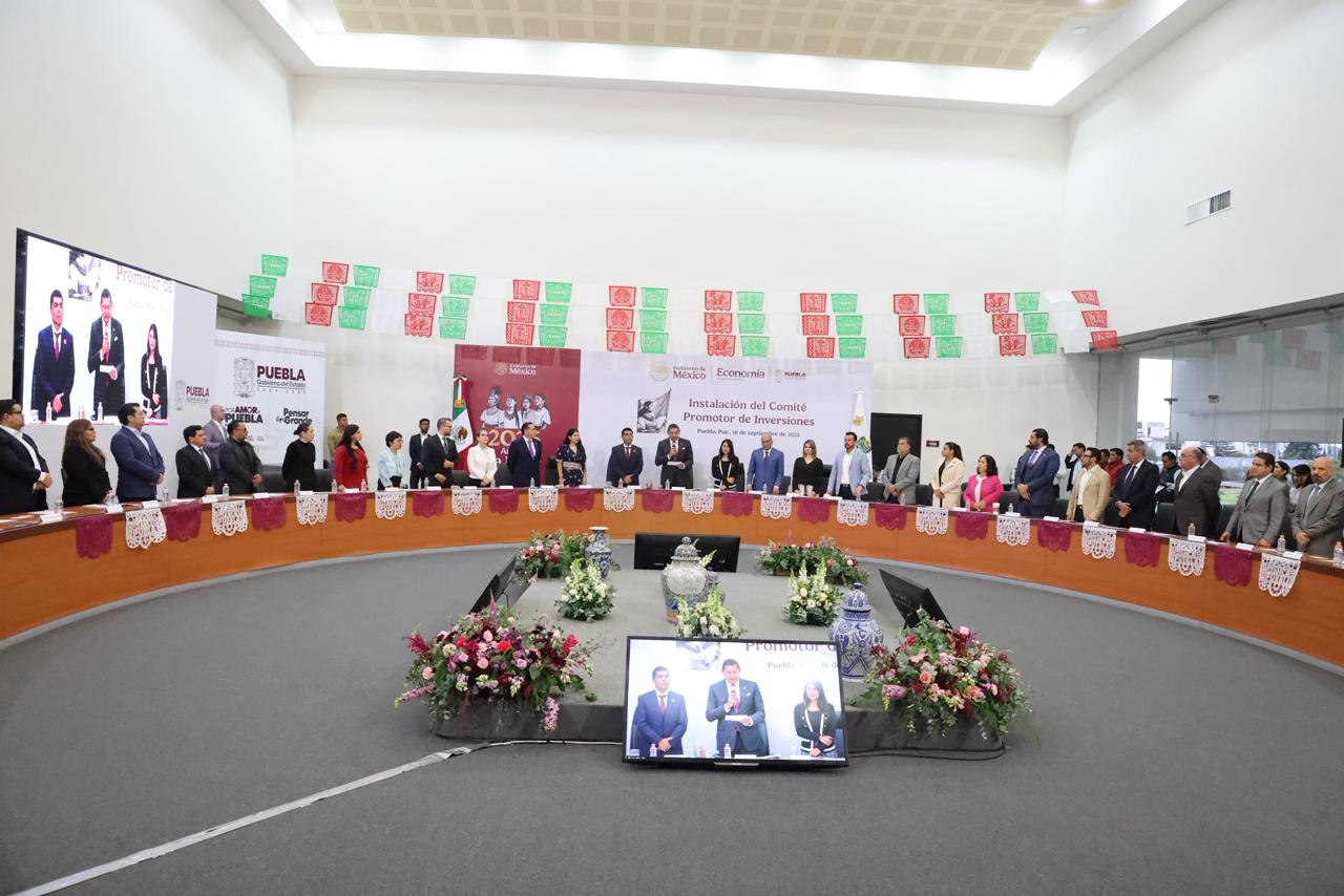 Puebla impulsa su desarrollo económico con la instalación del Comité Promotor de Inversiones, un mecanismo que conecta gobierno, sector privado y sociedad para atraer proyectos estratégicos.