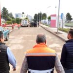 Rehabilitan vialidades en Loma Bella.