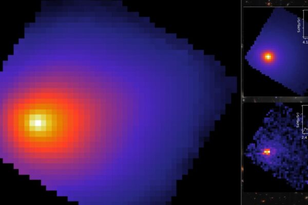 El telescopio James Webb reveló nuevas imágenes y espectros del objeto interestelar 3I/ATLAS, que muestran una inusual pluma de dióxido de carbono y casi nula presencia de agua o monóxido de carbono. El hallazgo desconcierta a la comunidad científica por sus características únicas y por la enorme masa estimada del núcleo. Foto: NASA.