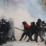 Conmemoración empañada: 350 encapuchados alteraron la marcha del 2 de octubre en CDMX. Hubo 123 heridos y un detenido por robo a joyería. Foto: Milenio.