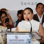 “No pido compasión, exijo dignidad.” Samara Martínez llevó al Senado la Ley Trasciende, una propuesta que busca legalizar la eutanasia en México. FOTO: Notigram.