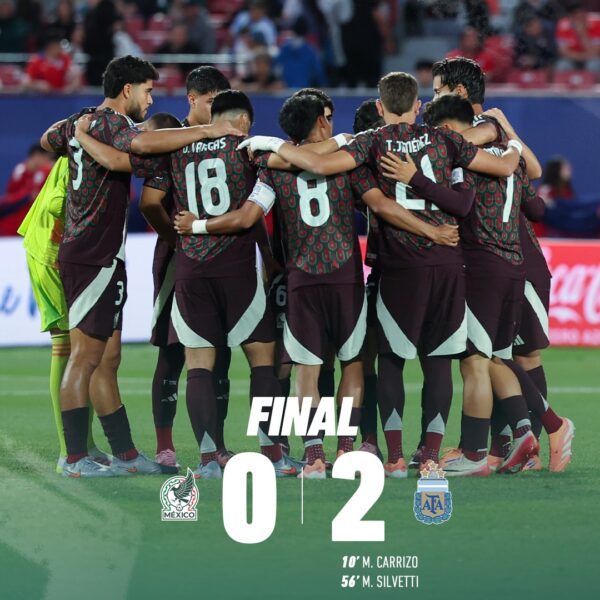La Selección Nacional de México Sub 20 cayó 2-0 ante Argentina en los cuartos de final del Mundial Sub 20 en Chile. Imagen: @miseleccionmx.