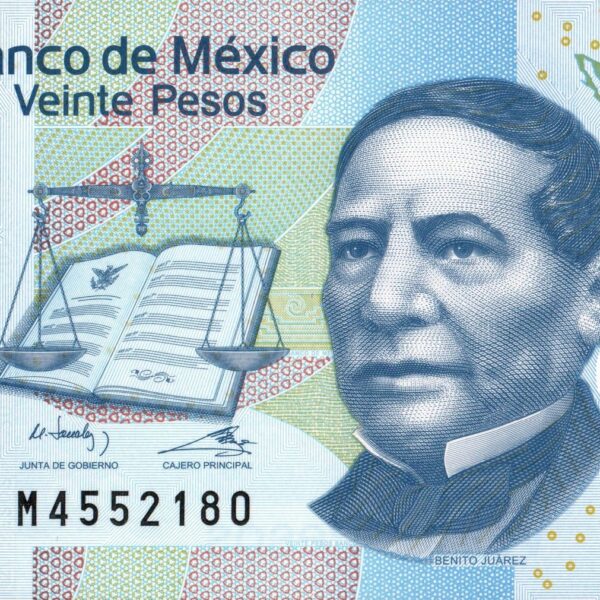 Benito Juárez se despide del billete de 20 pesos. El Banco de México inicia el retiro del emblemático billete azul.