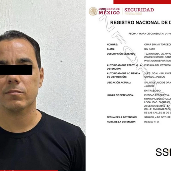 El exfutbolista Omar Bravo, máximo goleador en la historia de las Chivas, fue detenido en Zapopan por su presunta implicación en el delito de abuso sexual infantil agravado. Imagen: Fiscalía de Jalisco.