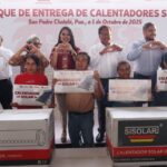 El Ayuntamiento de San Pedro Cholula comenzó la entrega de 2 mil calentadores