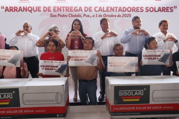 El Ayuntamiento de San Pedro Cholula comenzó la entrega de 2 mil calentadores