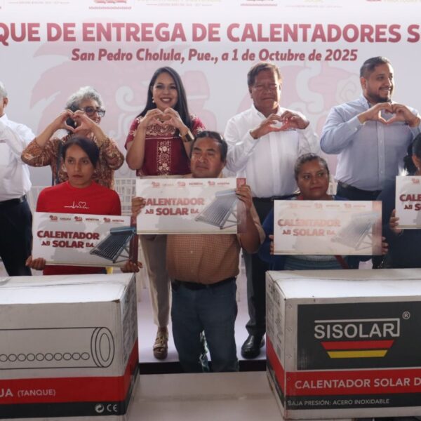 El Ayuntamiento de San Pedro Cholula comenzó la entrega de 2 mil calentadores