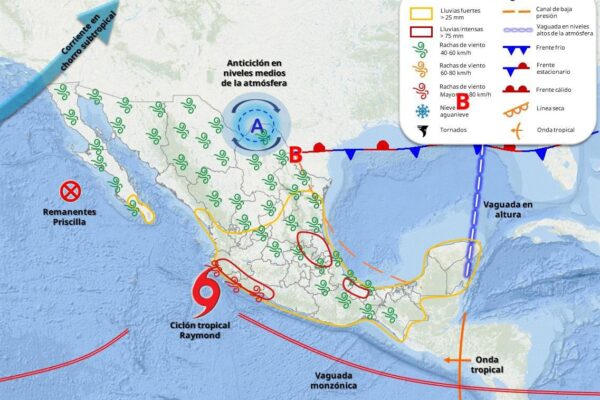 El Gobierno de la Ciudad de Puebla llamó a extremar precauciones ante el pronóstico de lluvias fuertes y rachas de viento provocadas por diversos sistemas meteorológicos que afectan el centro del país.