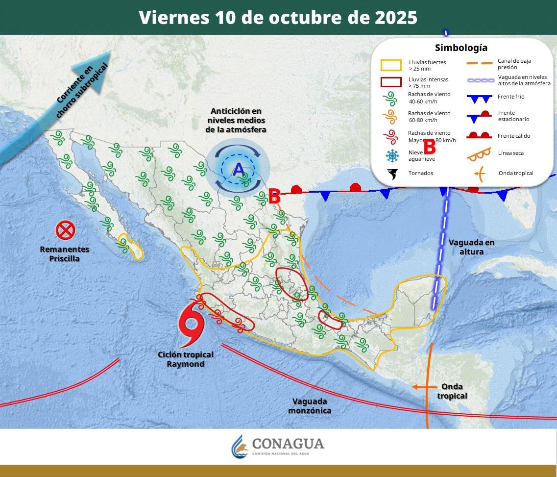 Prevén lluvias fuertes y rachas de viento en Puebla capital; autoridades activan protocolo de emergencia