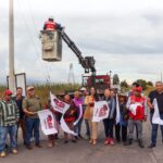 Tonantzin Fernández puso en marcha la rehabilitación integral del alumbrado público en San Pedro Cholula, iniciando en San Francisco Cuapa con la instalación de luminarias LED.