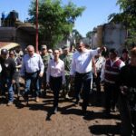 La presidenta Claudia Sheinbaum recorrió las zonas dañadas en la Sierra Norte de Puebla.