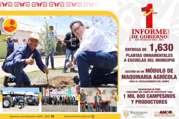 Baltazar Narciso Baltazar rendirá su primer informe como presidente municipal de Xiutetelco, destacando avances en infraestructura, apoyo al campo y programas sociales que fortalecen el bienestar de las familias.