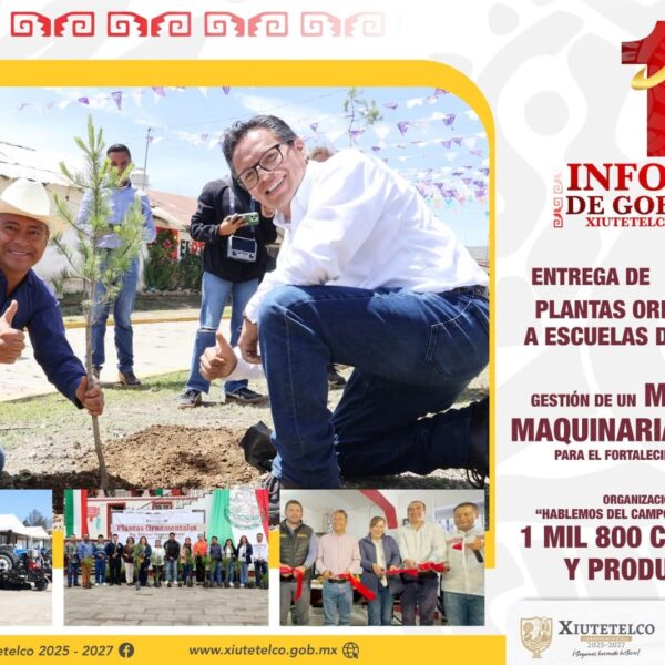 Baltazar Narciso Baltazar rendirá su primer informe como presidente municipal de Xiutetelco, destacando avances en infraestructura, apoyo al campo y programas sociales que fortalecen el bienestar de las familias.
