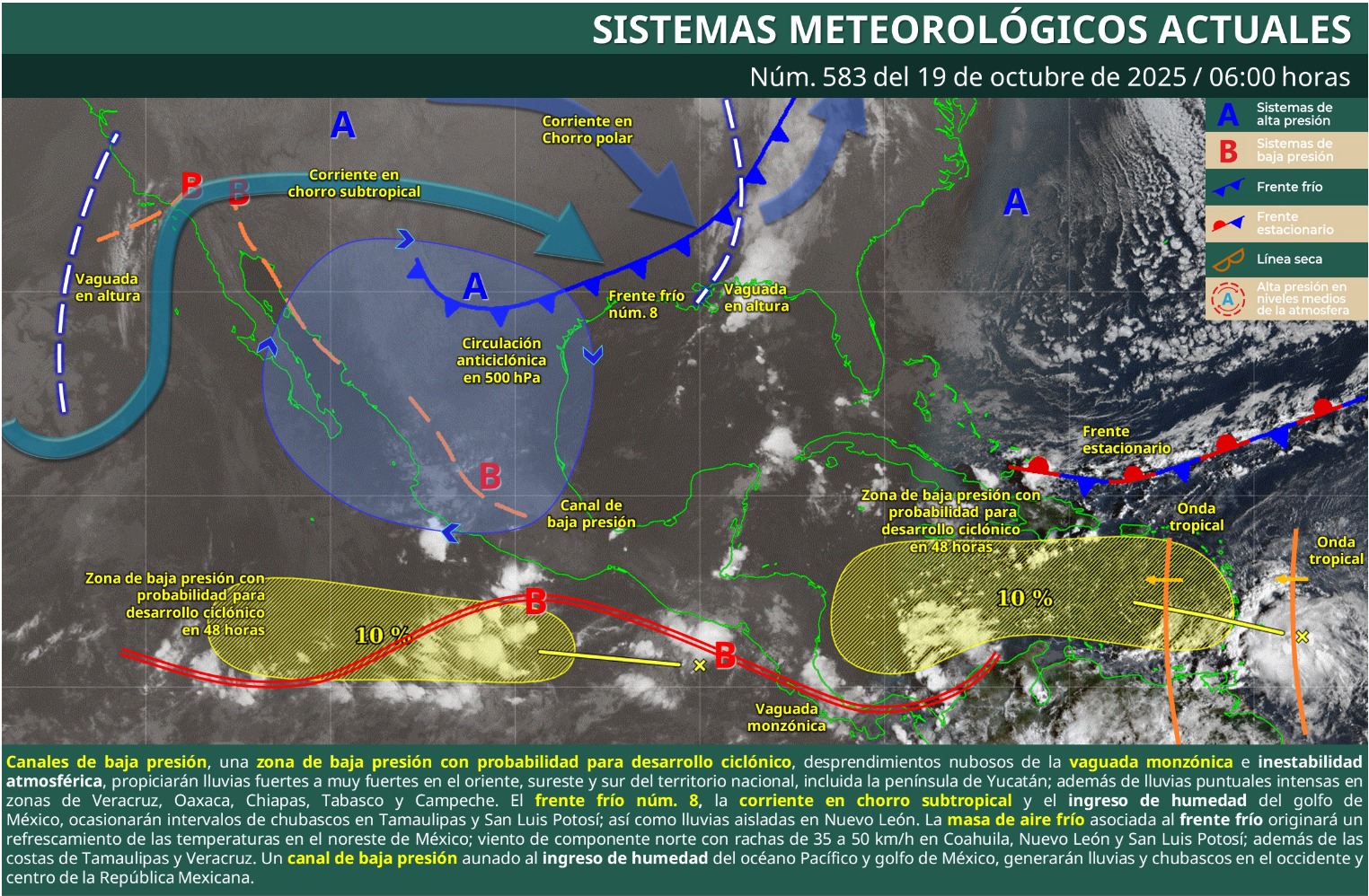 Gobierno de Puebla y el 'Cómite Tláloc' sigue alertando por las lluvias en México y exhorta sobre la prevención para todas las familias y extremar cuidados.