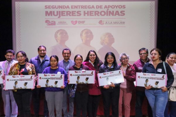 Tonantzin Fernández anunció una nueva etapa del programa “Mujeres Heroínas”, que brinda apoyo económico y psicológico a jefas de familia en San Pedro Cholula.