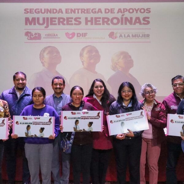 Tonantzin Fernández anunció una nueva etapa del programa “Mujeres Heroínas”, que brinda apoyo económico y psicológico a jefas de familia en San Pedro Cholula.