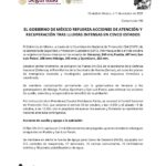 La Coordinación Nacional de Protección Civil confirmó que suman 41 personas fallecidas y 27 desaparecidas por las lluvias en cinco estados del país. Las autoridades federales y fuerzas armadas mantienen el Plan DN-III-E en fase de auxilio para atender a la población afectada.
