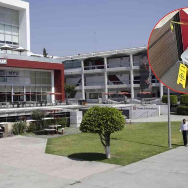 Un feto de aproximadamente siete meses de gestación fue hallado en los baños de UPAEP, en Puebla. El caso, descubierto por personal de limpieza, ya es investigado por la Fiscalía estatal. Imagen: Grupo VX.