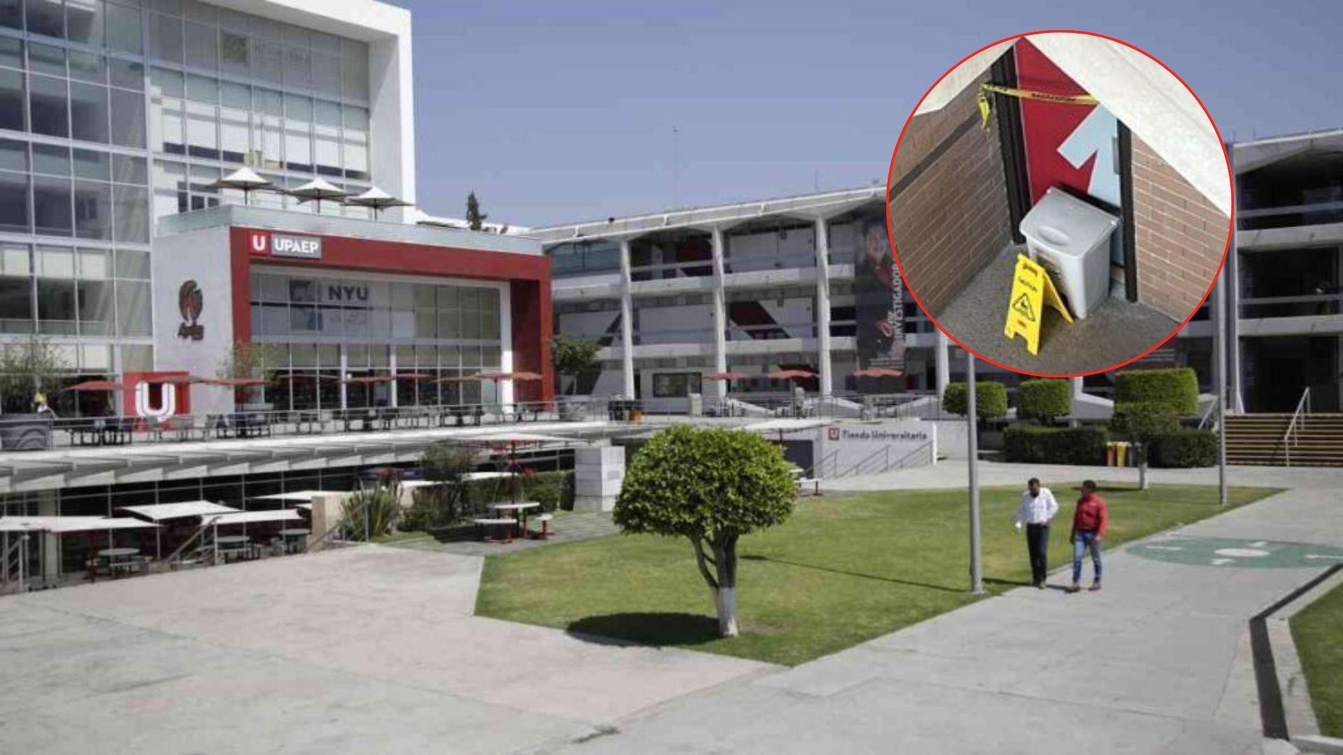 Un feto de aproximadamente siete meses de gestación fue hallado en los baños de UPAEP, en Puebla. El caso, descubierto por personal de limpieza, ya es investigado por la Fiscalía estatal. Imagen: Grupo VX.