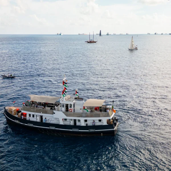 La SRE informó que ha enviado notas diplomáticas y mantiene gestiones directas para exigir acceso consular y garantías de seguridad para los mexicanos que son parte de la Flotilla Global Sumud. Foto: Getty Images.