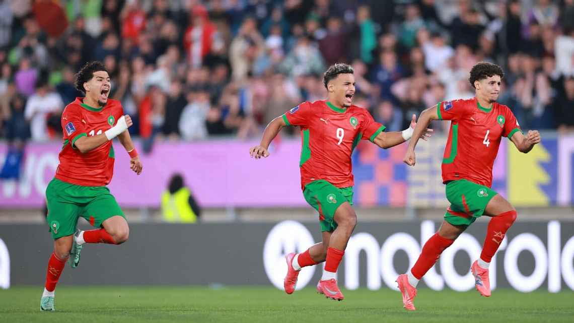 ¡Final inédita en el Mundial Sub 20! Marruecos jugará su primera final de la categoría ante una nación con amplios laureles en las menores, Argentina. Foto: Getty Images.