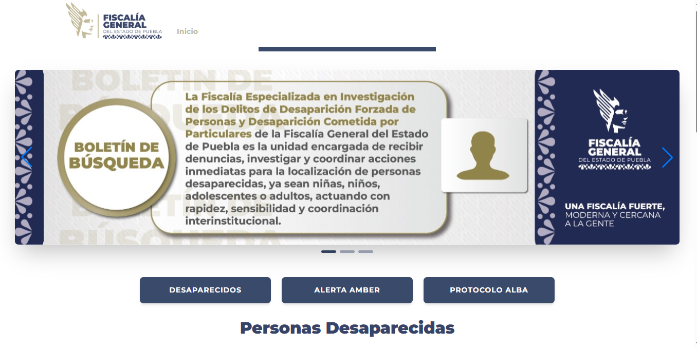 Puebla implementa micrositio para búsqueda de personas desaparecidas
