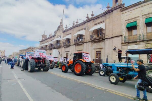 Productores de maíz de Jalisco, Guanajuato y Michoacán iniciarán este lunes 27 de octubre bloqueos y protestas en carreteras y casetas del país, para exigir al gobierno federal un precio de garantía. FOTO: Charbell Lucio.