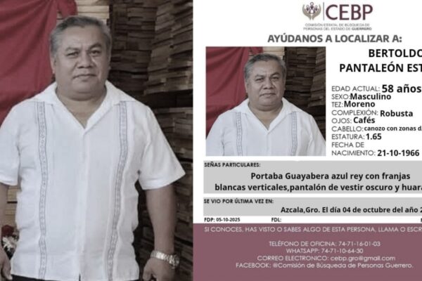 El sacerdote Bertoldo Pantaleón Estrada, reportado como desaparecido en Guerrero, fue hallado sin vida en Eduardo Neri. Imagen: TV Azteca.