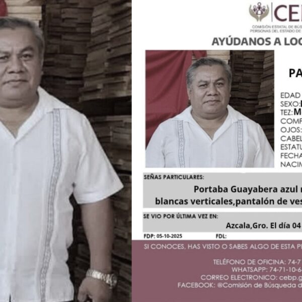 El sacerdote Bertoldo Pantaleón Estrada, reportado como desaparecido en Guerrero, fue hallado sin vida en Eduardo Neri. Imagen: TV Azteca.